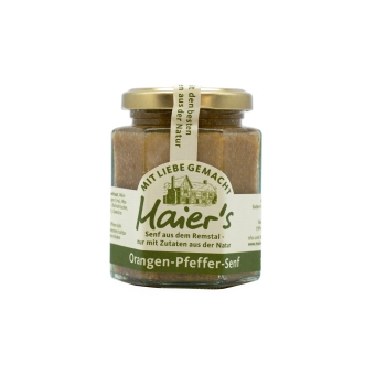 Orangen-Pfeffer-Senf 190g / 170ml - mittelscharfer Senf